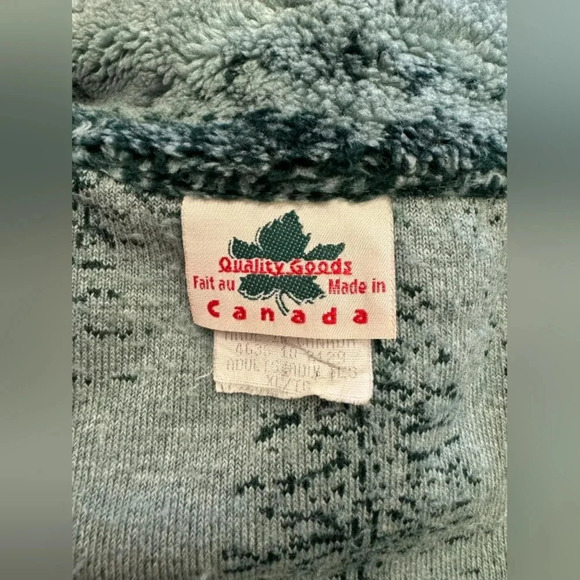 Quality  Goods LS Fleece Zippered Green Jacket Size XL/TG - Picture 8 of 9
